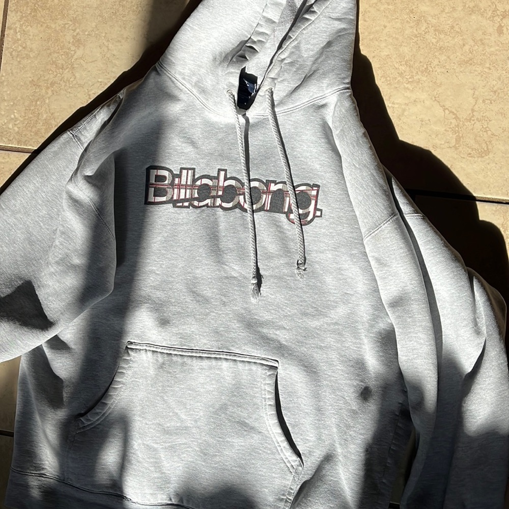 Billabong womens gray hoodie size large